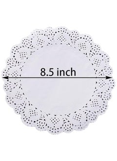 Vitacelli 8.5-in Lace Paper Doilies Disposable Decorative Round Paper Tableware Decoration 100 Piece White  - Image 2
