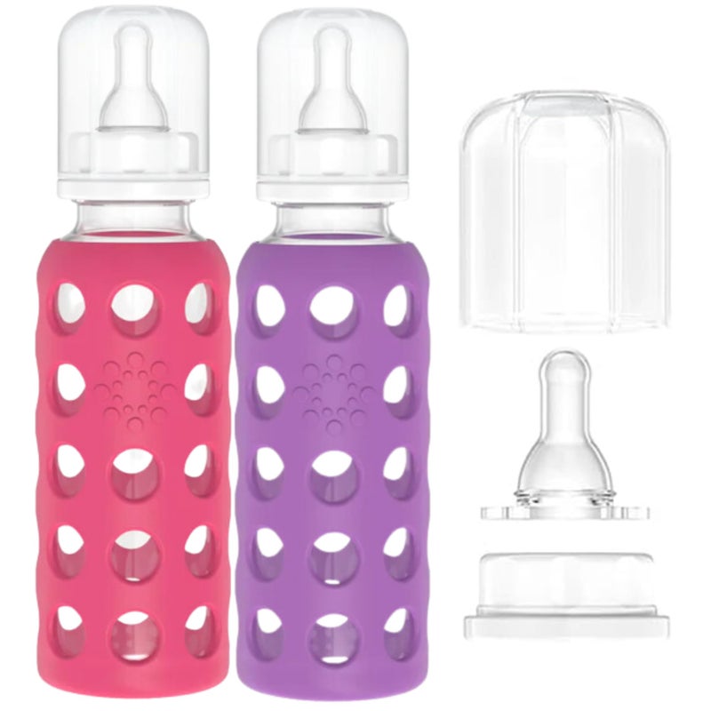 Lifefactory Baby Bundle - Bottle Set - Raspberry/Purple - 9 oz - 2 pk - Image 2