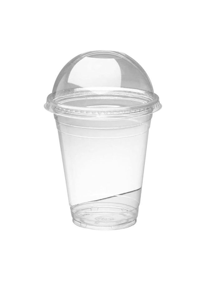 حزمة مثالية أغطية بلاستيكية 92C – متوافقة مع أكواب PET بسعات 12 أونص، 14 أونص، 16 أونص | تثبيت محكم وتصميم مقاوم للتسرب | 50 غطاء قبة للمشروبات الباردة والعصائر والسموذي. - Image 2