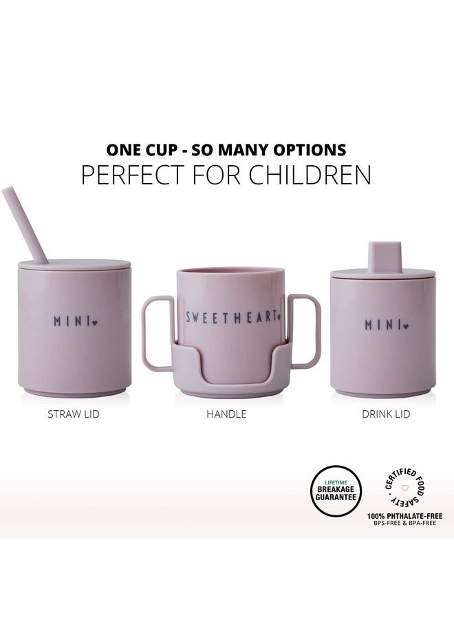 Design letters Design Letters Mini favourite Tritan sippy cup for kids (Lavender) | Feeding cups for toddler | Perfect Sippy cups for 1+ year old | BPA-free, BPS-free, drop-safe & dishwasher safe  - Image 4