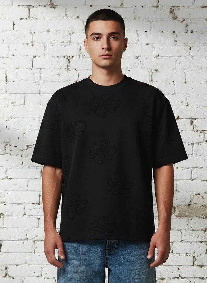 لي كوبر تي شيرت رجالي لي كوبر بقصة عادية ورقبة دائرية وأكمام قصيرة بنقش