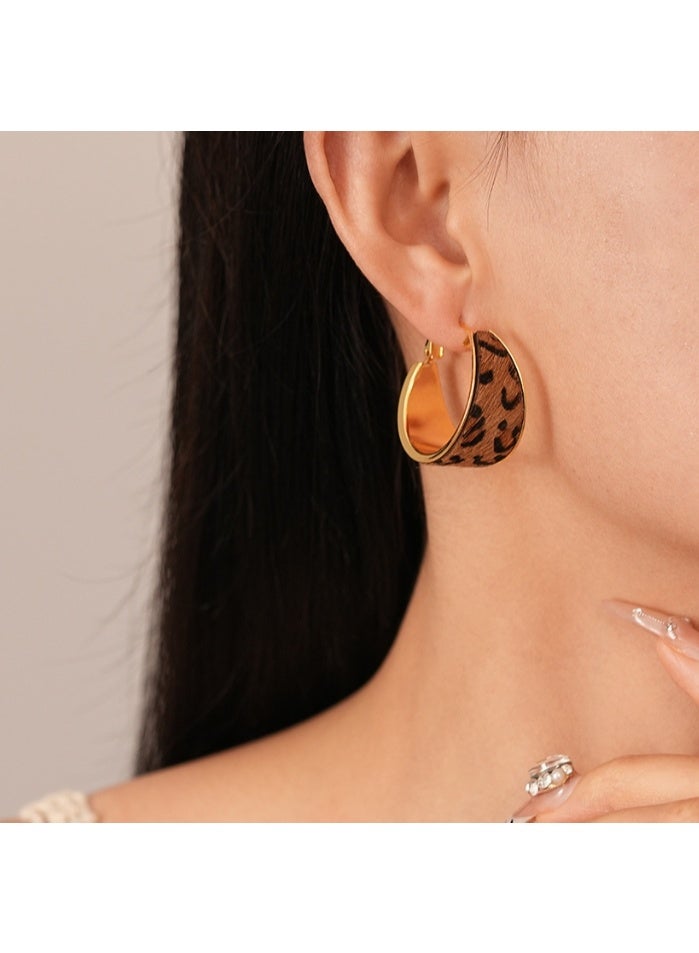 لاتين أقراط نسائية عصرية بإبرة فضية - Image 3