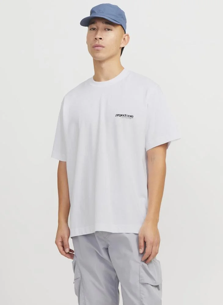 JACK & JONES Jcounion Back Print Crew Neck T-Shirt