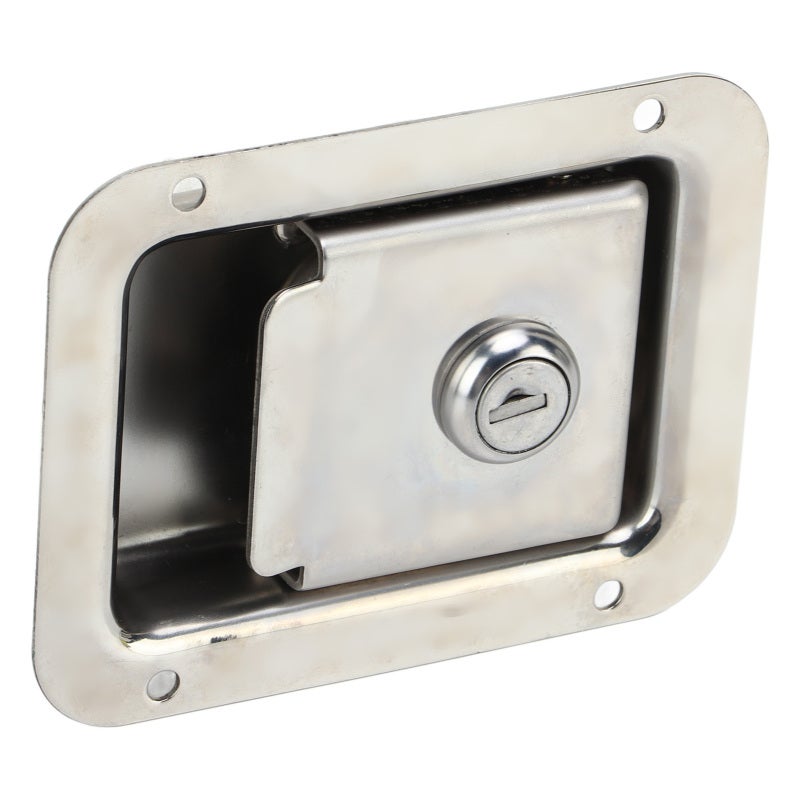 Heavy Duty RV Door Lock 120x92mm 304 Stainless Steel Rustproof - Polished Chrome Weather-Resistant Paddle Handle Latch for Travel Trailers, Tool Boxes, Trucks - Image 4