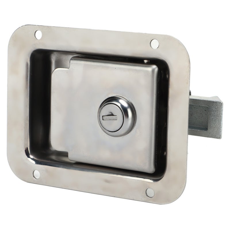 Heavy Duty RV Door Lock 120x92mm 304 Stainless Steel Rustproof - Polished Chrome Weather-Resistant Paddle Handle Latch for Travel Trailers, Tool Boxes, Trucks - Image 5