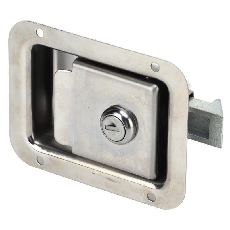 Heavy Duty RV Door Lock 120x92mm 304 Stainless Steel Rustproof - Polished Chrome Weather-Resistant Paddle Handle Latch for Travel Trailers, Tool Boxes, Trucks - Image 3