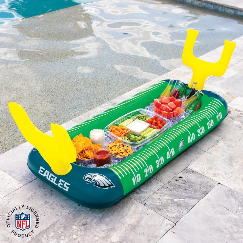 BigMouth Philadelphia Eagles 4 ft Inflatable Food Cooler Buffet Officially Licensed NFL Fan Gear Ice Serving Pool Drink Bar for Tailgate Parties - Image 5