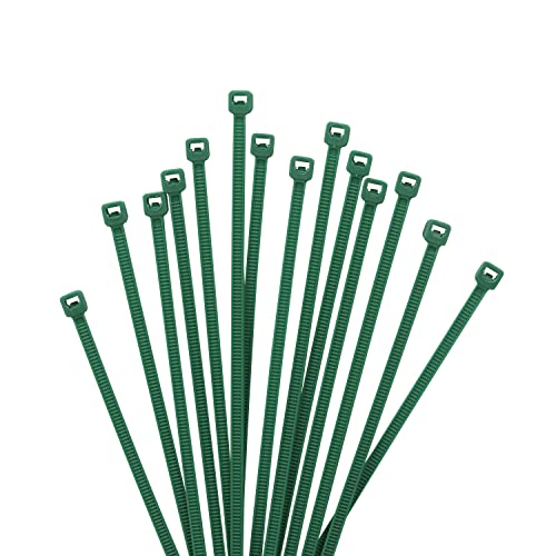 XINGO 1000 PCS 8 inch Garden Green Cable Zip Ties, 18lb Strength, Small Tie Wraps Self-Locking Nylon Zip Ties for Indoor and Outdoor Use (Dark Green) - Image 1