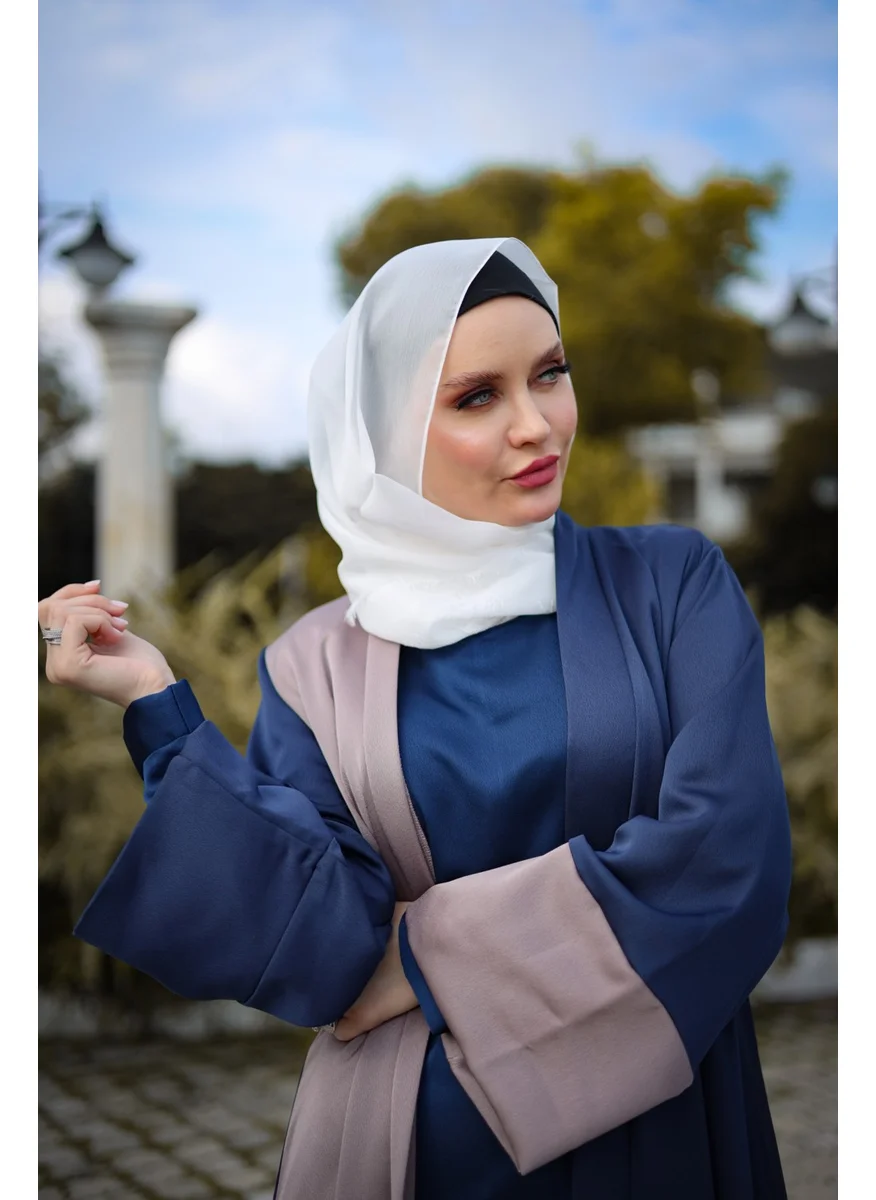 Harika Wear Wonderful Wear Abaya Navy Blue Choco Colored Abaya