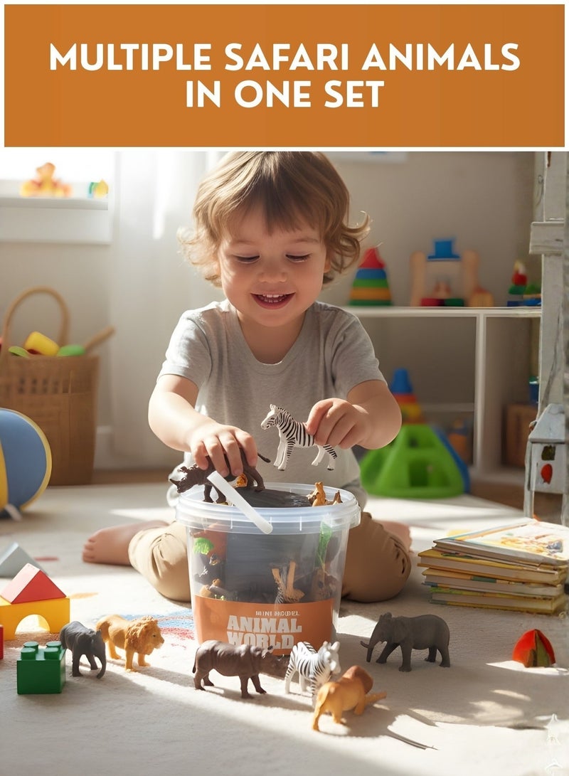 ZESTU Safari Animal Toys Set 9 Pieces – Wild Zoo Animal Figures for Kids, Realistic Plastic Jungle Animals Play Set, Educational Learning Toys for Boys & Girls Age 3+, Birthday Gift - Image 4