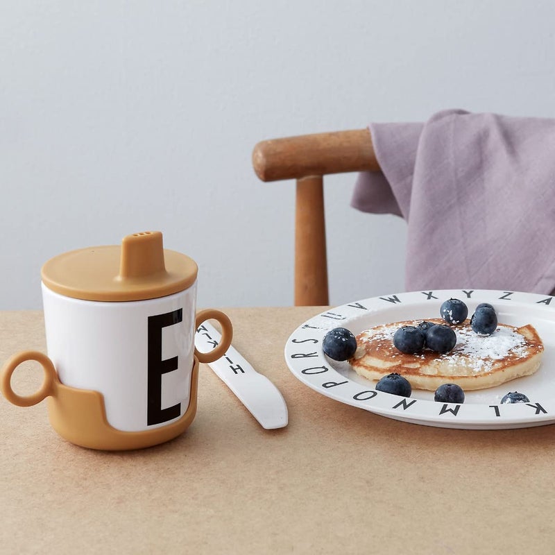 Design Letters Melamine Sippy cups for Baby 7 Oz A-Z | Kids Cups Designed in Denmark Reusable Cup for Baby 6+ Month|Learning Cup BPA/BPS Free | Children Drinking Cup Dishwasher Safe, Toddler Cup White - Image 5