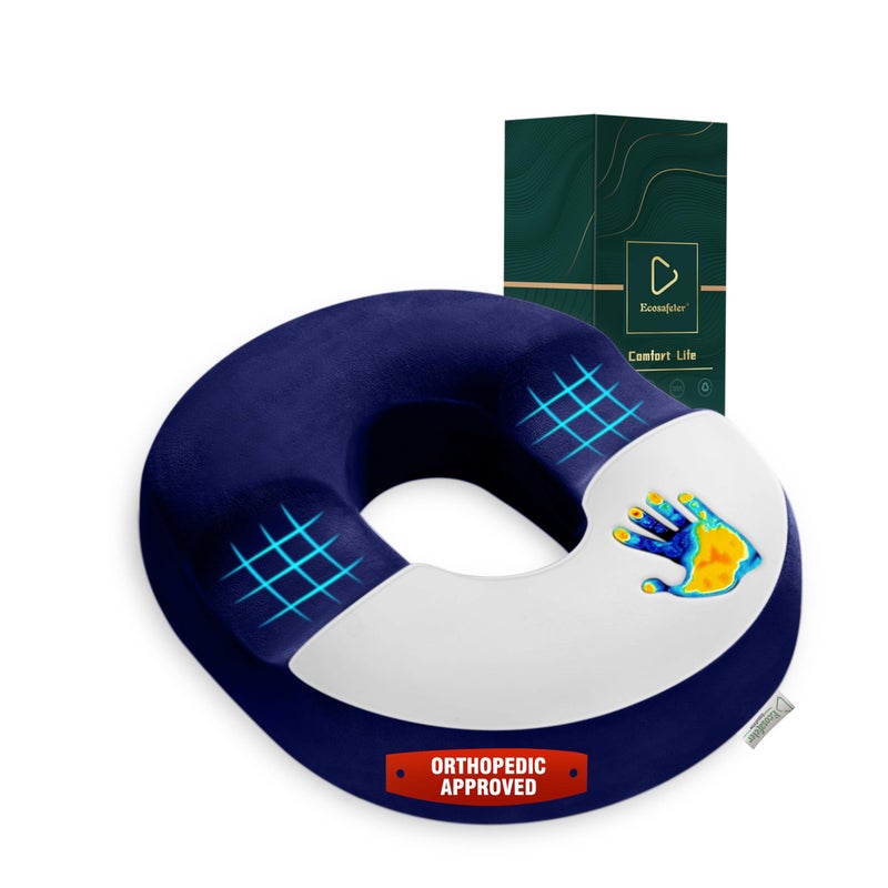 Ecosafeter Donut Cushion Memory Foam Hemorrhoids Cushion For Postpartum  Coccyx  Tailbone Pain Pressure Relief For Office ChairWheelchairOfficeCar Seat