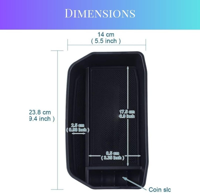 TRX AUTO Center Armrest Console Organizer for Toyota Land Cruiser 2008-2020 | Storage Tray for Car Interior - Image 4