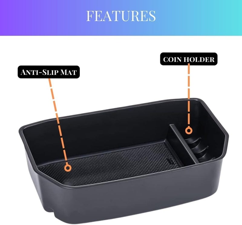 TRX AUTO Center Armrest Console Organizer for Toyota Land Cruiser 2008-2020 | Storage Tray for Car Interior - Image 2