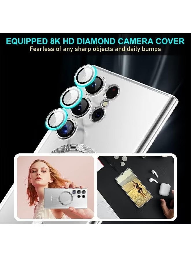 Samsung Galaxy S24 Ultra Case with Camera Lens Protector, Protective Case Compatible with Wireless Charging, Anti-Scratch Shockproof Protective Electroplated S24 Ultra Case for Women Men, gold - Image 4