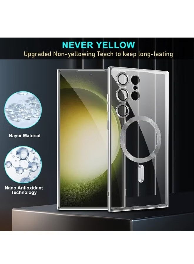 Samsung Galaxy S24 Ultra Case with Camera Lens Protector, Protective Case Compatible with Wireless Charging, Anti-Scratch Shockproof Protective Electroplated S24 Ultra Case for Women Men, gold - Image 5