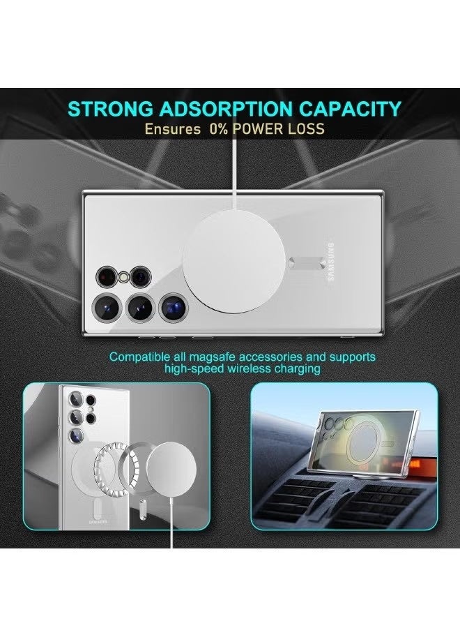 Samsung Galaxy S24 Ultra Case with Camera Lens Protector, Protective Case Compatible with Wireless Charging, Anti-Scratch Shockproof Protective Electroplated S24 Ultra Case for Women Men, gold - Image 3