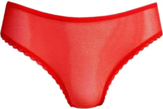 Papatya Women's Back Lace Transparent Chain Detailed Panties