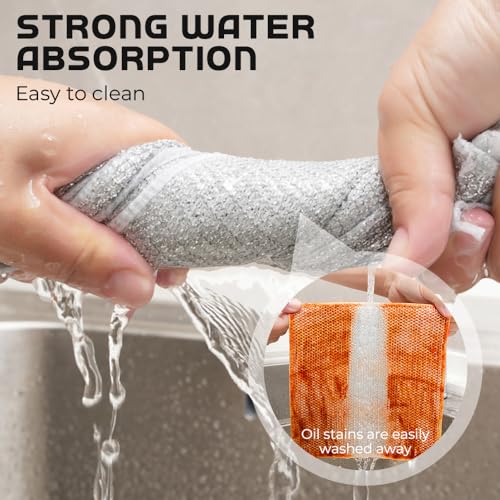 Pousbo Multipurpose Wire Dishwashing Rags, 2024 New Metal Wire Dishwashing Cloths Towels Scrubs Cleans, Premium Scrubbing Wire Dishwashing Rags Non-Scratch Wire Dishcloth for Dishes, Sinks(5) - Image 4