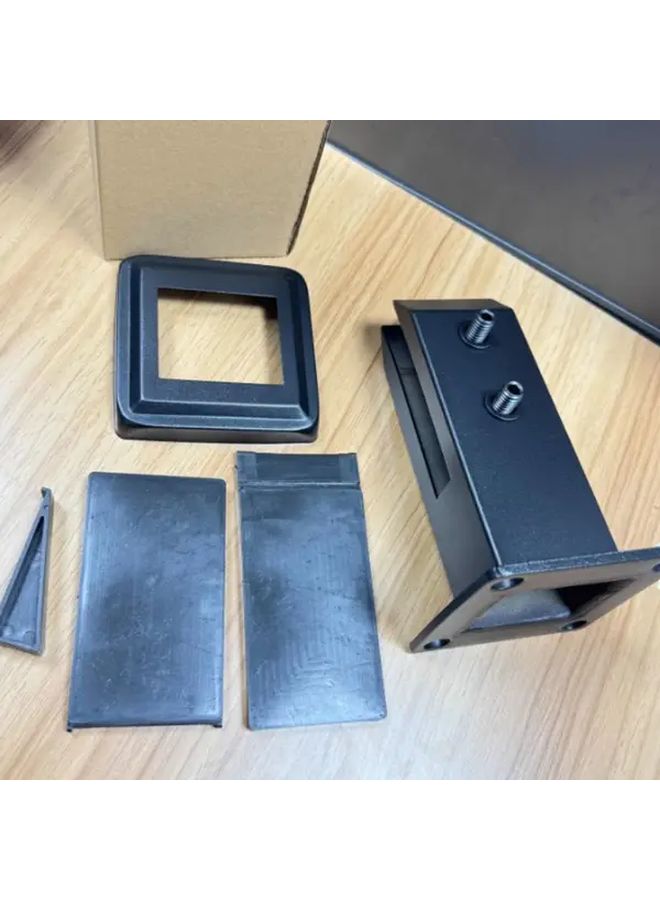 1 Piece Matt Black Heavy Duty Stainless Steel Glass Balustrade Bracket Adjustable Wall Mounted Fence Post Clamp - Image 1