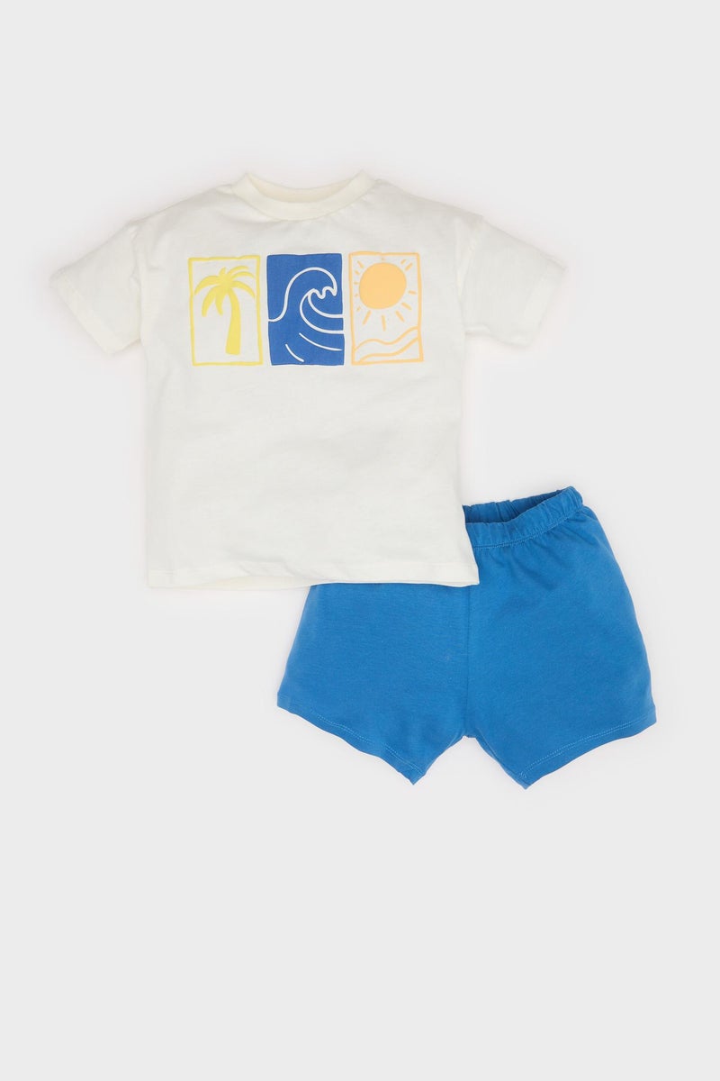 DeFacto Baby Boy Palm Patterned 2 Piece Set  - Image 2