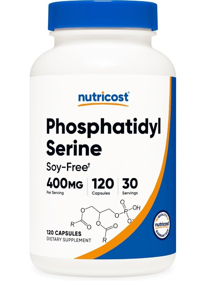 Nutricost Phosphatidylserine 400Mg, 120 Capsules - Soy Free, 60 Servings, Vegetarian Friendly, Non-Gmo, Gluten Free - Image 1