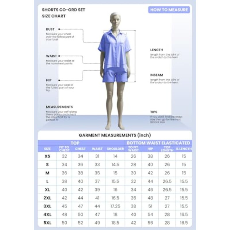 Rayon Geometric Stylish Pajama Shorts Co Ord Set for Women Pack of 1 - Image 5