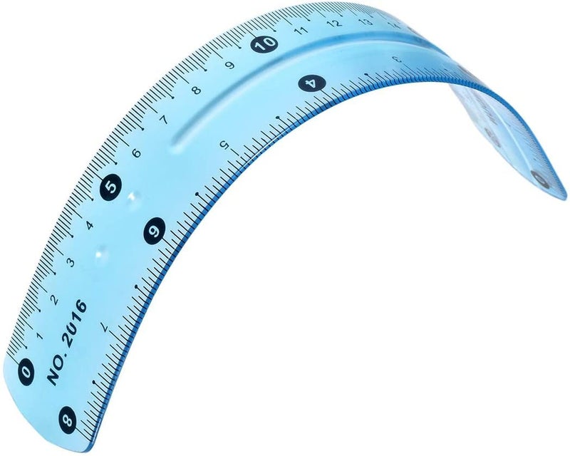 Flexible Straight Ruler 20cm 8 Inch Soft Plastic 8 in 1 Measuring Tool Set - Image 4
