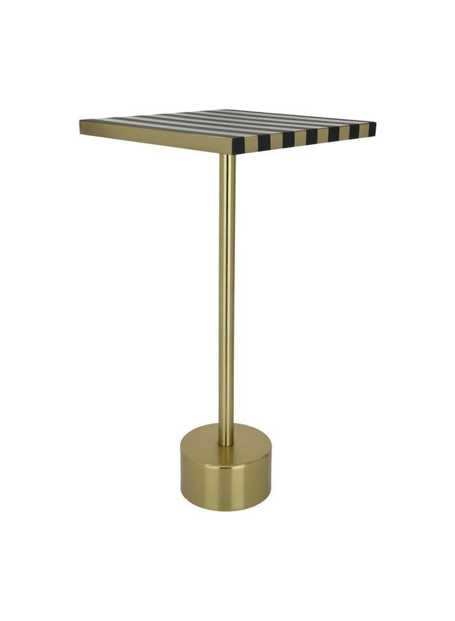 السيف  طاولة فولاذية مربعة 30×30×68 سم مع قاعدة ذهبية ذهبي/أسود - Image 1