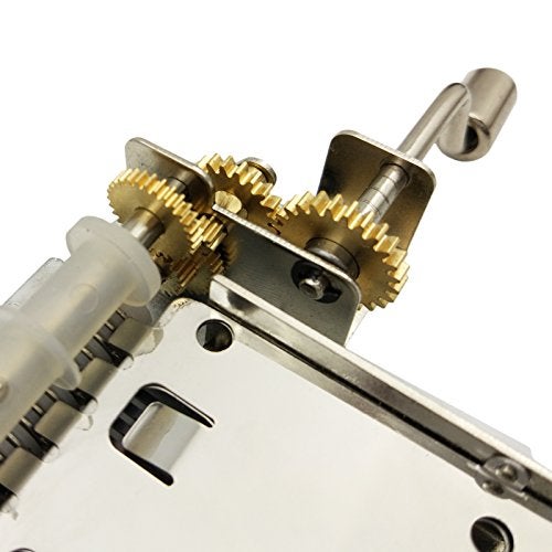 Wingostore 30 Notes Hand Crank Music Box Movement with Copper Gear DIY Make Your Music Tool Kit (30notesMovementCopperGear) - Image 4