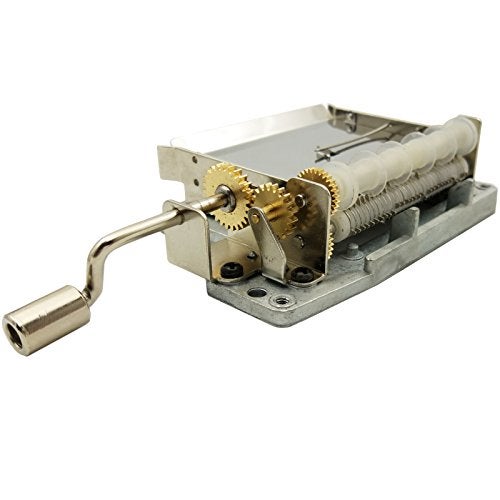 Wingostore 30 Notes Hand Crank Music Box Movement with Copper Gear DIY Make Your Music Tool Kit (30notesMovementCopperGear) - Image 3