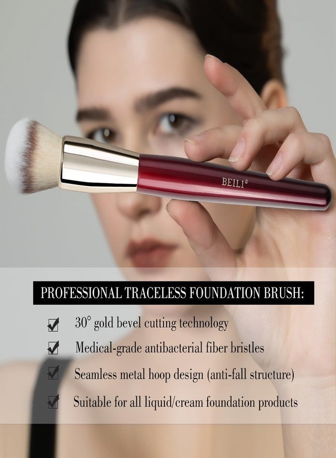 BEILI Makeup Brushes 15Pcs Professional Eyeshadow Brush Set Premium Synthetic Makeup Brushes for Liquid, Cream & Powder Eyeshadow(Red) - Image 2