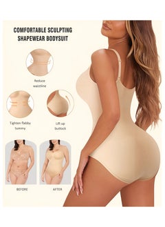 Plan A Body Shaper Bodysuit for Women Shapewear Waist Trainer Bu-tt Lifter Breathable Comfortable Underwear with Adjustable Shoulder Straps  - Image 2