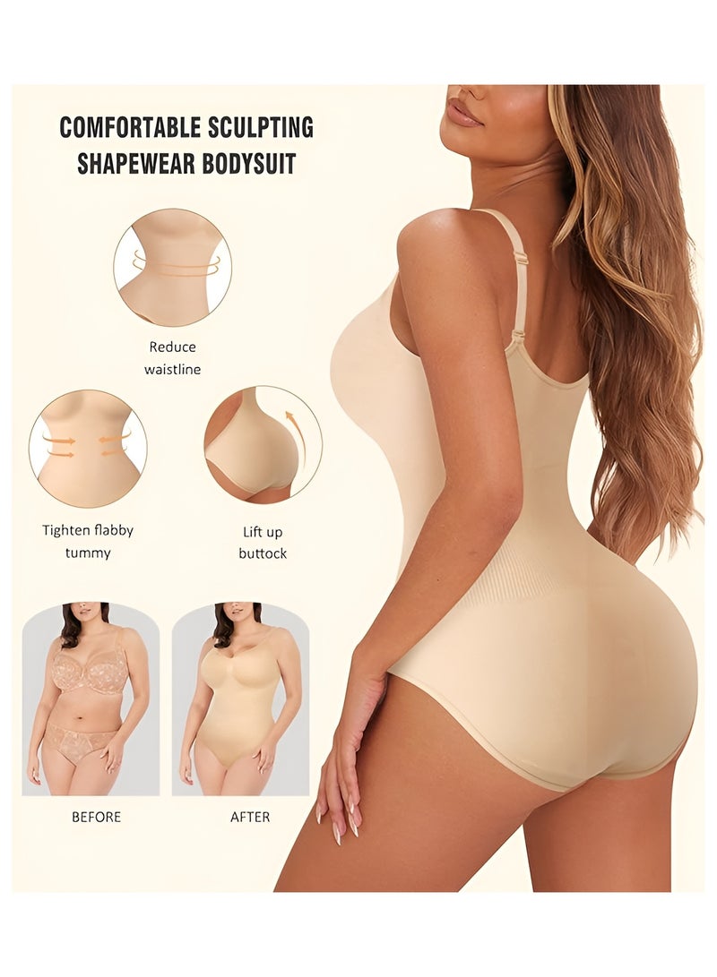 Plan A Body Shaper Bodysuit for Women Shapewear Waist Trainer Bu-tt Lifter Breathable Comfortable Underwear with Adjustable Shoulder Straps - Image 2