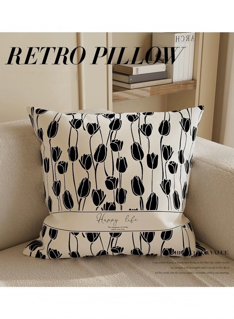 In Air Pillow Covers Set of 4, Throw Pillow Cover, Short Plush Cushion Cover, Decorative Nature Plant Cushion Covers 45cm x 45cm,For Living Room Sofa Couch Bed Pillowcases 18x18 inches（Double sided pattern） - Image 2