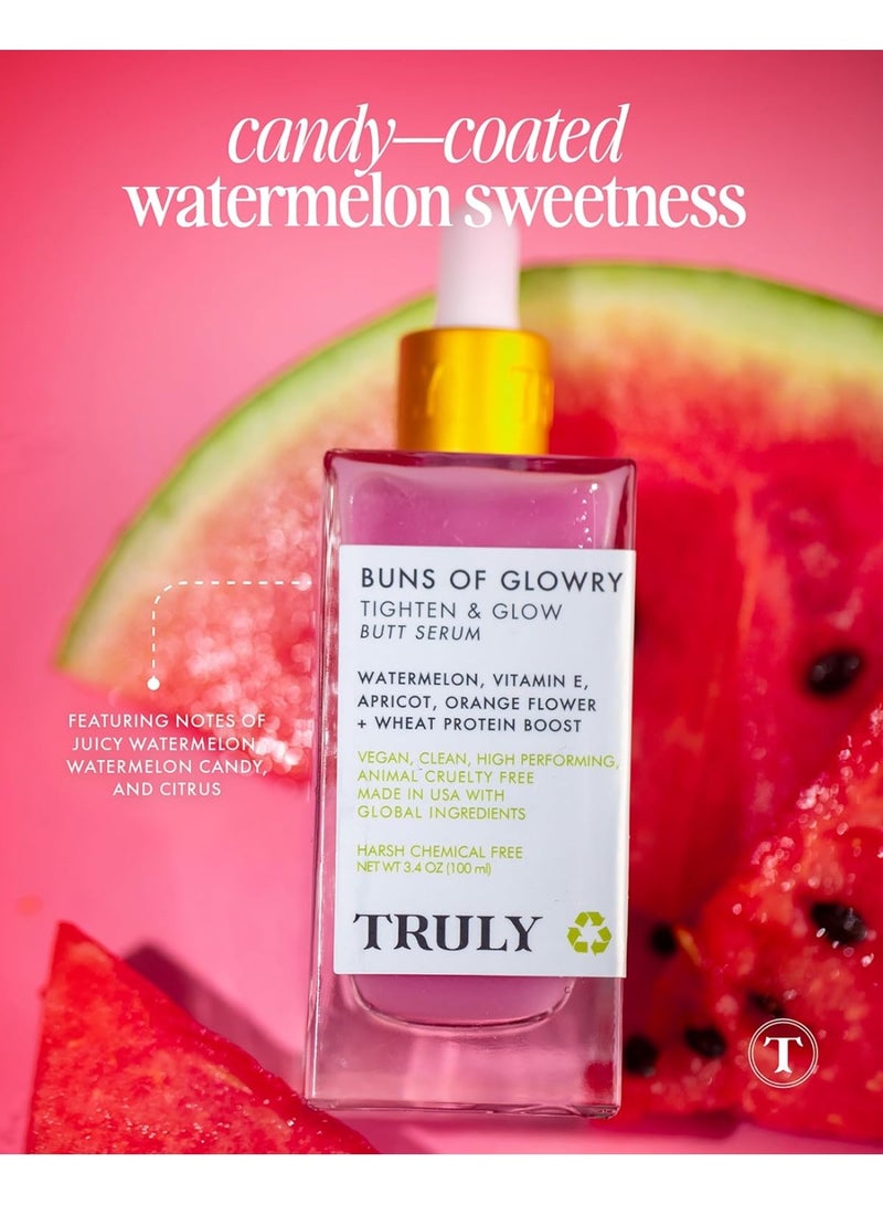 Truly Beauty Buns of Glowry Glow & Tighten Serum, Skin Tightening Cream Serum, Cellulite Cream for Thighs and Buns Fast Absorbing. Butt Enhancement Cream and Firming Lotion - 3.1 OZ - Image 2