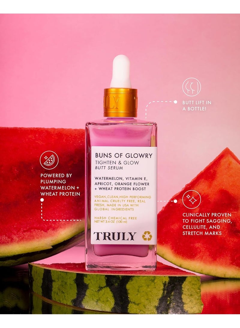 Truly Beauty Buns of Glowry Glow & Tighten Serum, Skin Tightening Cream Serum, Cellulite Cream for Thighs and Buns Fast Absorbing. Butt Enhancement Cream and Firming Lotion - 3.1 OZ - Image 3