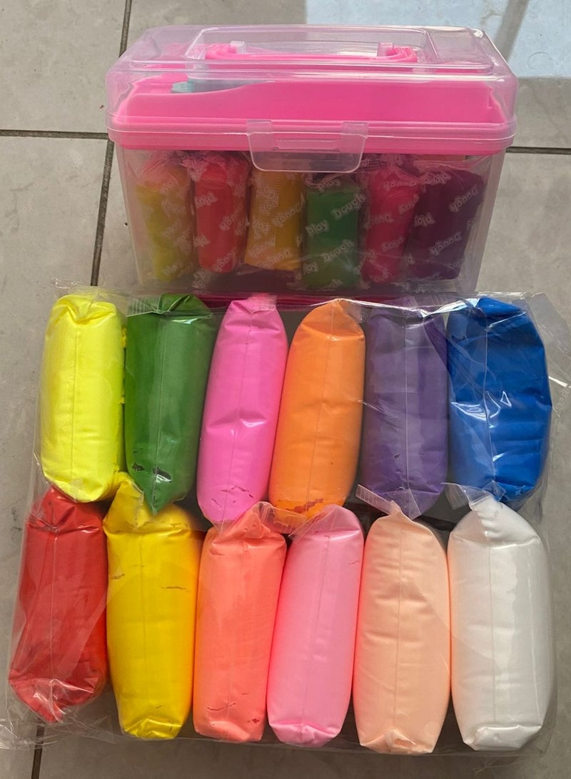 12 قطعة من الطين الناعم القابل للتجفيف بالهواء بحجم كبير و18 قطعة من عجينة الطين النموذجي، مثالية لهدايا أعياد الميلاد وهدايا الحفلات