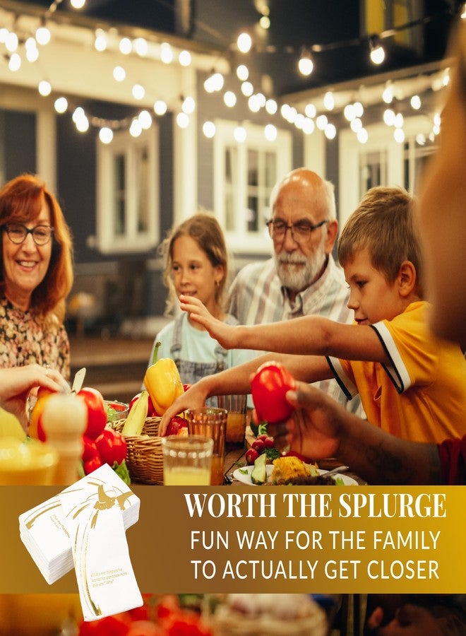 COTIER BRAND COTIER Convokins Conversation Starter Thanksgiving Dinner Napkins Disposable Gold and White Holiday Pumpkin Napkins for Family and Friendsgiving Parties, Gratitude Conversation Starters 3-Ply, 20 Pack - Image 2