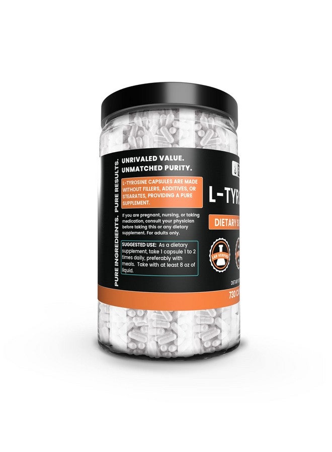 PURE ORIGINAL INGREDIENTS PURE ORIGINAL INGREDIENTS L-Tyrosine (730 Capsules) No Magnesium Or Rice Fillers, Always Pure, Lab Verified - Image 2