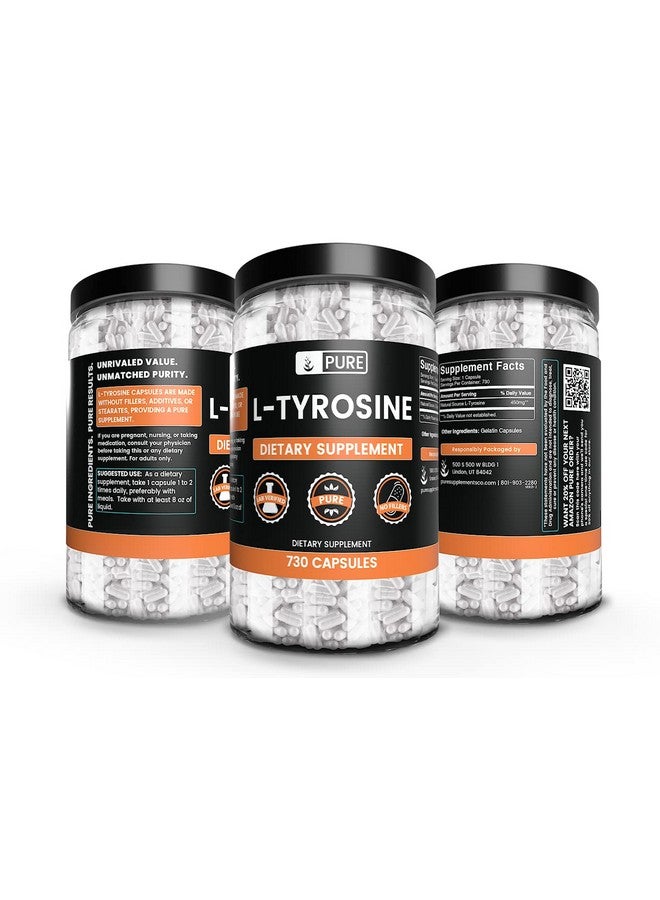 PURE ORIGINAL INGREDIENTS PURE ORIGINAL INGREDIENTS L-Tyrosine (730 Capsules) No Magnesium Or Rice Fillers, Always Pure, Lab Verified - Image 4