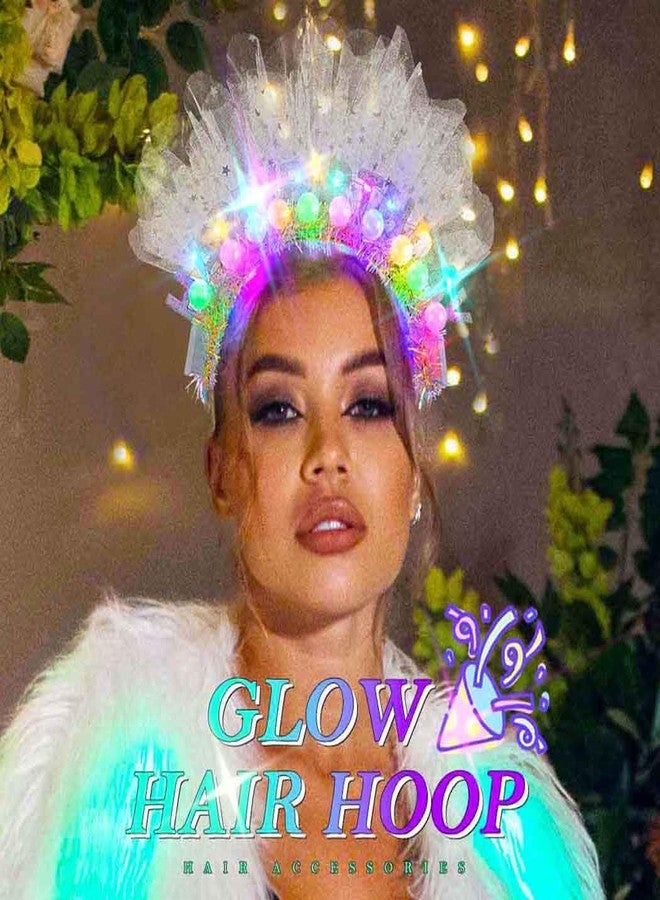 Zoestar Light Up Birthday Headband Happy Birthday Crown Glowing Party Hair Accessories for Women - Image 5