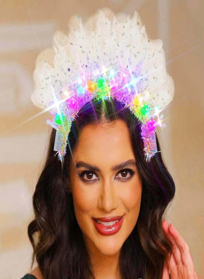 Zoestar Light Up Birthday Headband Happy Birthday Crown Glowing Party Hair Accessories for Women - Image 2