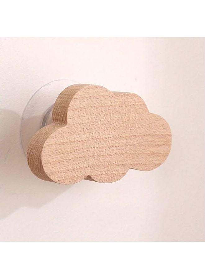 1 قطعة خطافات خشبية بسيطة عصرية سحابية مثبتة على الحائط، حوامل زخرفية مبتكرة للمنزل - Image 1