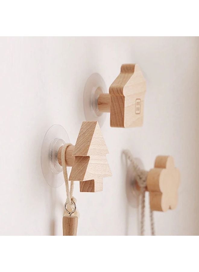 1 قطعة خطافات خشبية بسيطة عصرية سحابية مثبتة على الحائط، حوامل زخرفية مبتكرة للمنزل - Image 3