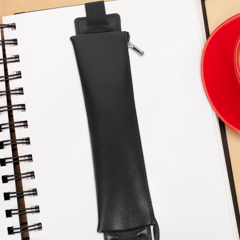 Notebook Pen Holder Elastic Band Pen Bag with Zipper Pen Holder Pouch Pen Storage Bag - Image 4