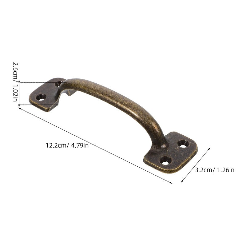 Bronze Vintage Bow Shaped Cabinet Door Pull Handle 101mm for Kitchen Wardrobe Drawer - Image 3