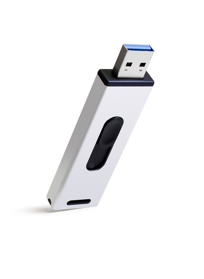 Generic USB Flash Drive, Waterproof High Speed USB Metal Thumb Drive, Lightweight And Portable Fast Data Transfer Solid State Flash Drive For Computer Laptop, (1pc, White, 1TB)  - Image 1