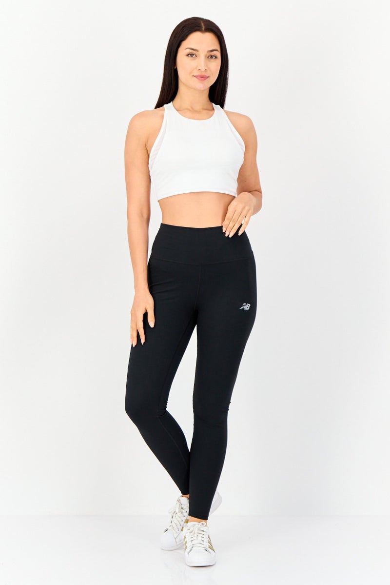 New Balance Women Fitted Fit Brand Logo Training Tights, Black - Image 2