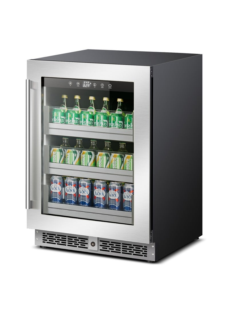 Cool Baby COOLBABY 24 Inch Beverage Fridge 154 Cans Beverage Refrigerator Cooler with Glass Door - Image 5